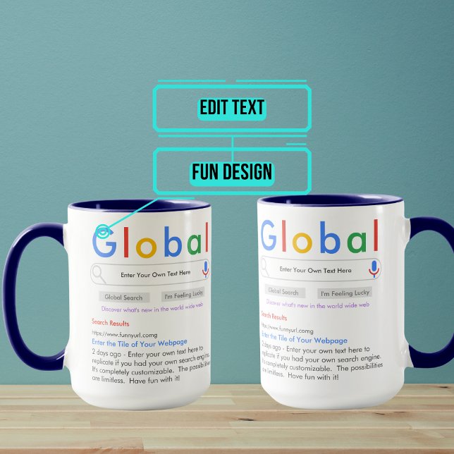 Ihr eigener Motor suchen Funny 15oz Tasse (Ever wanted your own global web search engine? Well now you have one! )