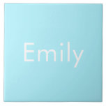 Ihr eigener Name oder Wort | Soft Sky Blue Fliese<br><div class="desc">Ihr eigener Name oder Ihr eigenes Wort ist benutzerdefiniert.</div>