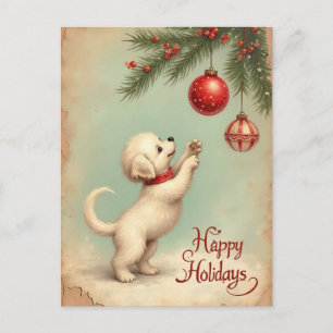 Ihr eigener Text Weihnachtsgrüße Welpen Postkarte