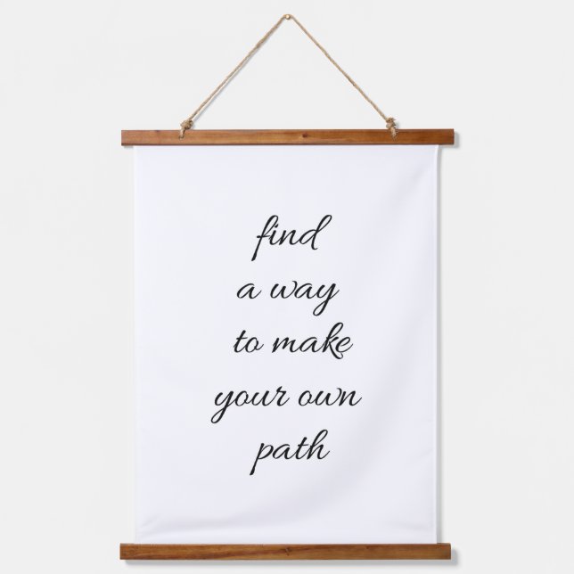 Ihr eigener Weg Holzklappwand Wandteppich Mit Holzrahmen (Vorderseite)