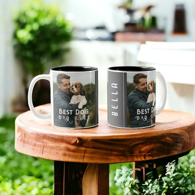 Ihr eigenes benutzerdefiniertes Foto Beste Dog Vat Zweifarbige Tasse (Von Creator hochgeladen)