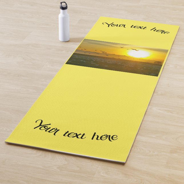 Ihr eigenes Bild und Text auf Yogamatte (Beispiel)