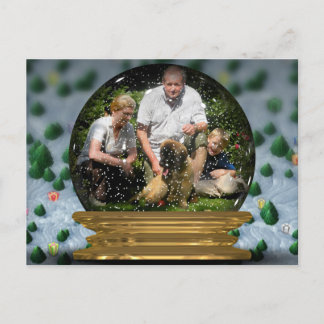 Ihr eigenes Foto in einem Snowglobe Rahmen! - Postkarte