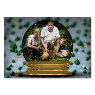 Ihr eigenes Foto in einem Snowglobe Rahmen! - Tischnummer