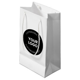 Ihr eigenes hochgeladenes Firmenlogo mit/bearbeite Kleine Geschenktüte