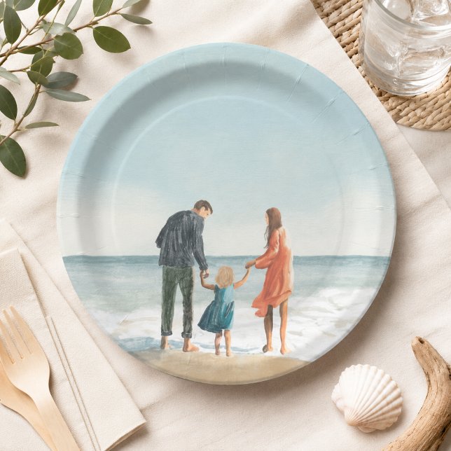 Ihr eigenes Kunstwerk | Laden Sie das Zeichnend Bi Pappteller (Upload your own artwork to create custom paper plates for parties, picnics, and events.)