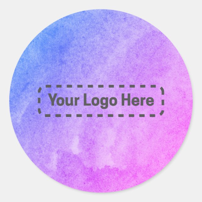 Ihr eigenes Logo Aquarell Miami Aufkleber (Vorderseite)