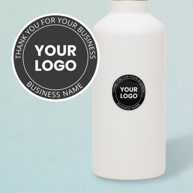 Ihr eigenes Logo und Dankeschön-Nachricht transpar Aufkleber (Von Creator hochgeladen)