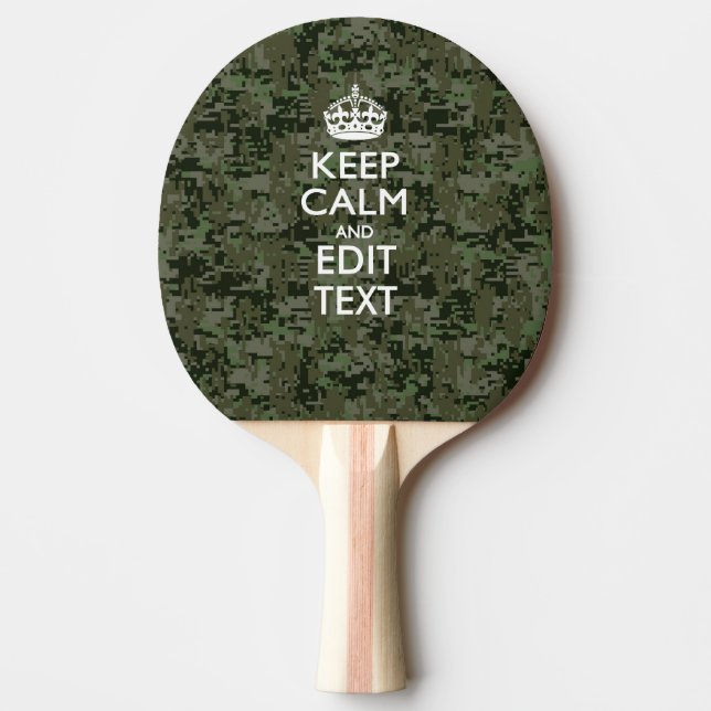 Ihr eigenes Text-Digital-Camouflage-Waldland Tischtennis Schläger