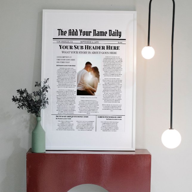 Ihr eigenes Titelblatt News Story Foto Personalisi Poster (Von Creator hochgeladen)