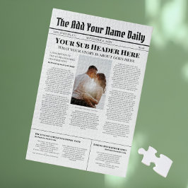 Ihr eigenes Titelblatt News Story Foto Personalisi Puzzle