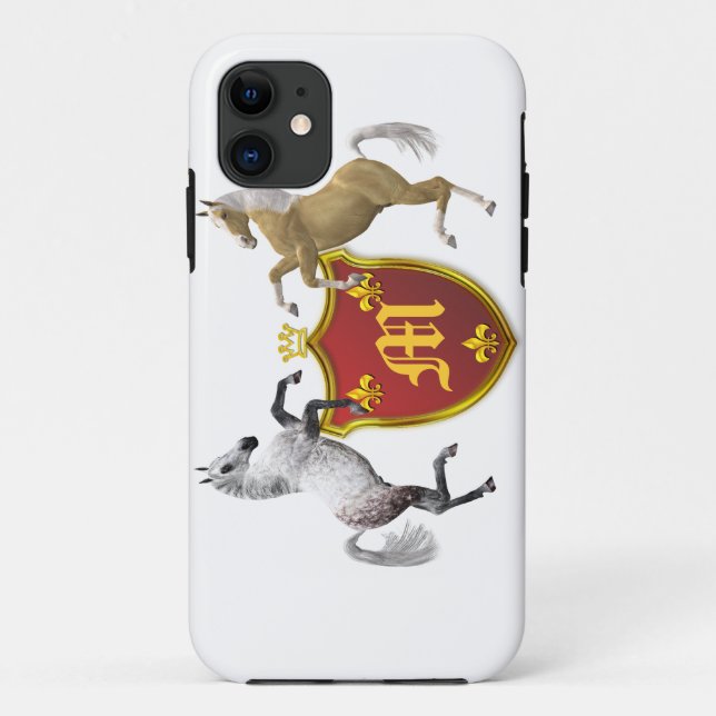 Ihr eigenes Wappen Monogramm Case-Mate iPhone Hülle (Rückseite)