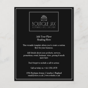 Ihr einfaches Black-Flyer für Ihr Branding und Ihr Flyer