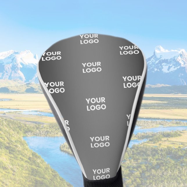 Ihr einfaches mehrfarbiges Logo | Schwarz & Grau G Golf Headcover (Von Creator hochgeladen)