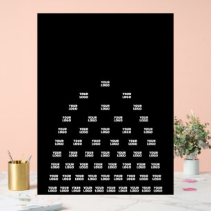 Ihr einzigartiges Logo-Bogenmuster Schwarz (edit Acrylschild