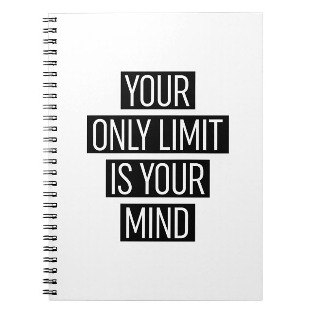 Ihr einziger Grenzwert ist Ihr Geist Notizblock (Vorderseite)