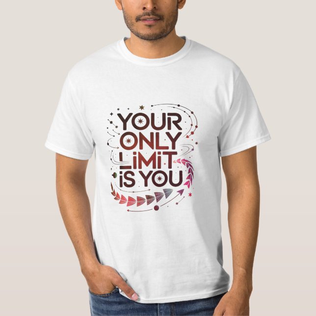 Ihr einziger Limit ist Ihr Motivierend braunes Ang T-Shirt (Vorderseite)