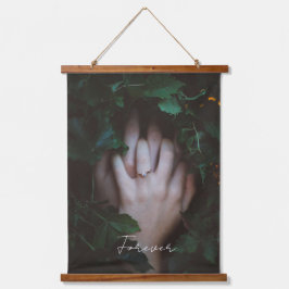 Ihr elegantes Hochzeitsbild Wandteppich Mit Holzrahmen