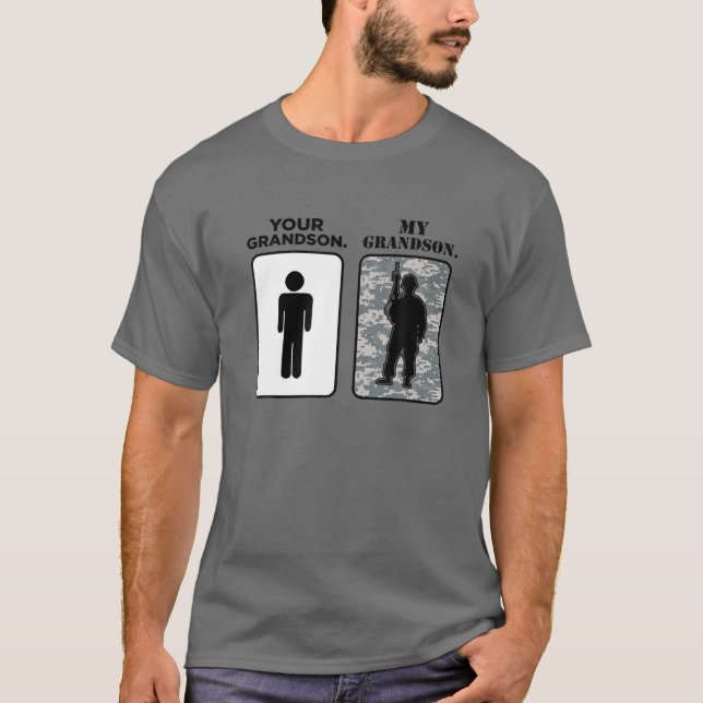 Ihr Enkel, meine Großmutter Militär, Großarmee G T-Shirt (Vorderseite)