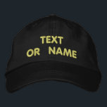 Ihr Entwurf für benutzerdefinierten Text, bestickt Bestickte Baseballkappe<br><div class="desc">Wählen Sie Schriftart und Farbe - Gestalten Sie Ihren eigenen Personalisierten, bestickten Text - Ihren Text hinzufügen / Name / Logo / mehr mit dem Anpassungsprogramm - Wählen Sie Ihre Farbe / Größe / Schriftart - Machen Sie Ihre einzigartige Business-Werbeaktion Hut / Baseball Caps / Geschenk :) Viel Glück -...</div>