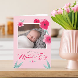 Ihr erstes Blume-Foto der Mutter Karte