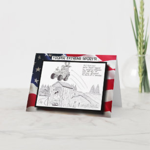 Ihr Extremsport! Outhouse Jump Grußkarte Karte