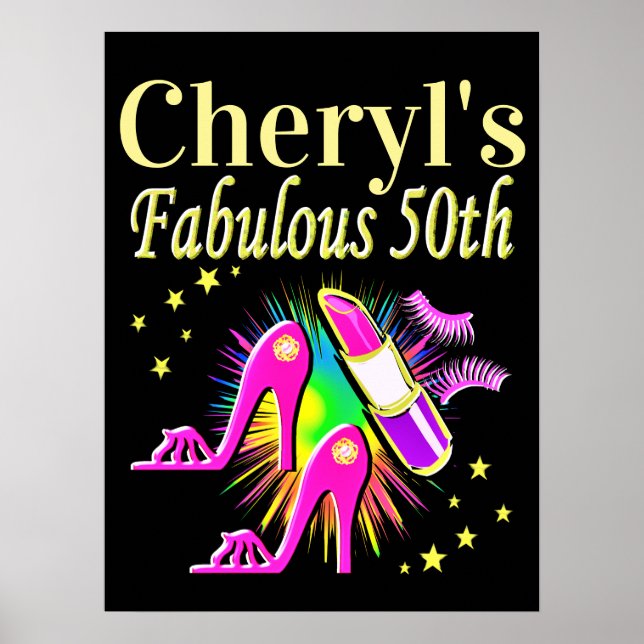 IHR FABULOUS 50. PERSONALISIERTES DESIGN POSTER (Vorne)