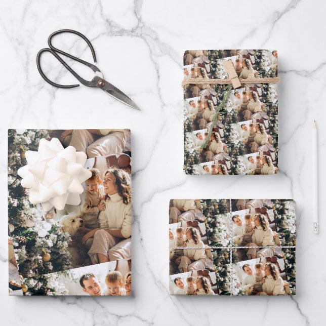 Ihr familiäres Foto Geschenkpapier Set (Vorderseite)