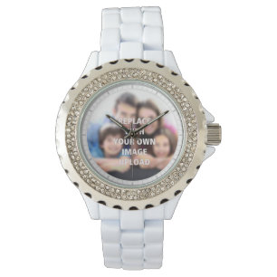 Ihr Familienfoto auf einer Uhr