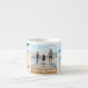 Ihr Familienfoto Collage Espresso Cup Custom Text Espressotasse