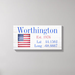 Ihr Familienname Breite und Länge Leinwanddruck