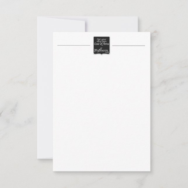 Ihr Familienwappen auf Buchstaben und Einladung (Vorderseite)