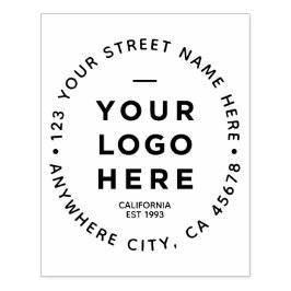 Ihr Firmenlogo - benutzerdefinierte große Rücksend Gummistempel