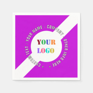Ihr Firmenlogo - Benutzerdefinierter Text - Napkin Serviette