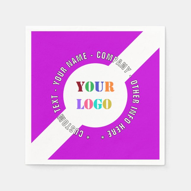 Ihr Firmenlogo - Benutzerdefinierter Text - Napkin Serviette (Vorderseite)