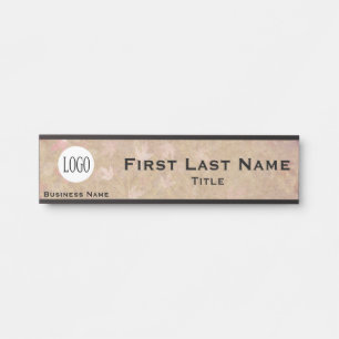 Ihr Firmenlogo Büro Roségold Türschild Name