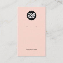 Ihr Firmenlogo Chic Pink Earring Display Card
