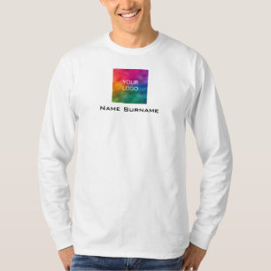 Ihr Firmenlogo - Doppelsiegelte Männer - Langschlä T-Shirt