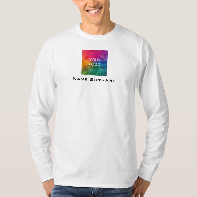 Ihr Firmenlogo - Doppelsiegelte Männer - Langschlä T-Shirt (Vorderseite)