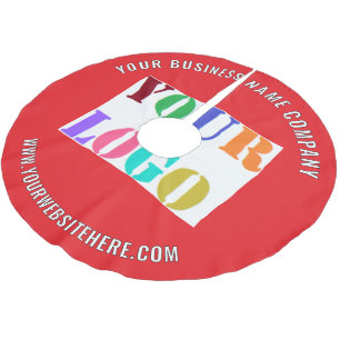 Ihr Firmenlogo Eigener Text Weihnachtsbaum-Rock Polyester Weihnachtsbaumdecke