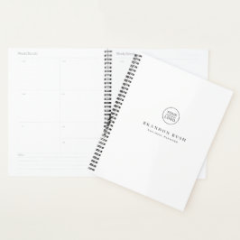 Ihr Firmenlogo Eigener weißer Businessplaner Planer