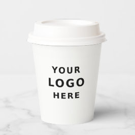 Ihr Firmenlogo Einfache Minimalistische Mitarbeite Pappbecher