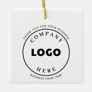 Ihr Firmenlogo Einfaches Weihnachten Keramikornament