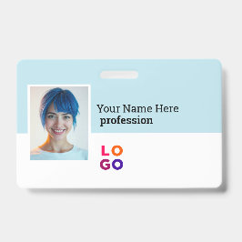 Ihr Firmenlogo, Foto, Qr-Code, Name-ID Ausweis