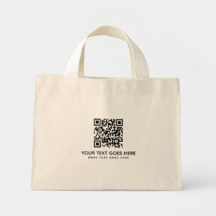 Ihr Firmenlogo hier QR-Code Zweiseitige Printwerbu Mini Stoffbeutel