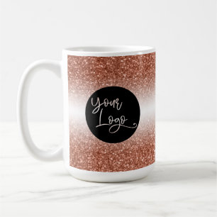 Ihr Firmenlogo, Kupfer und weißer Ombre Kaffeetasse