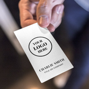 Ihr Firmenlogo l Minimal Modernes Schwarz & Weiß Visitenkarte