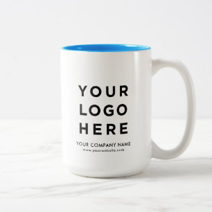 Ihr Firmenlogo Light Blue Large Zweifarbige Tasse