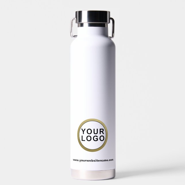Ihr Firmenlogo Modern Minimalistisch Trinkflasche (Vorne)