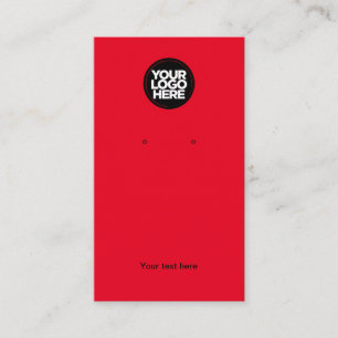 Ihr Firmenlogo Modern Red Earring Display Card Visitenkarte